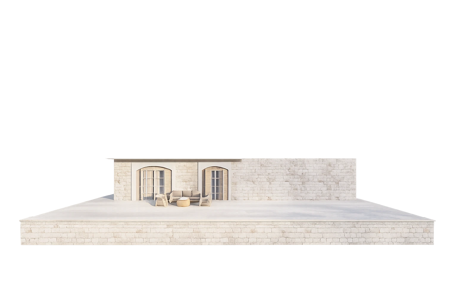 Villa platformu ve bahçe katı